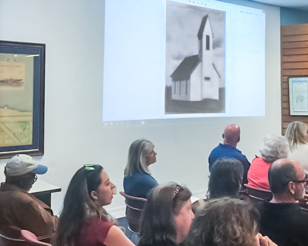 Art Moments Presentation at the City of Stuart meeting: The first church built in Stuart in 1895